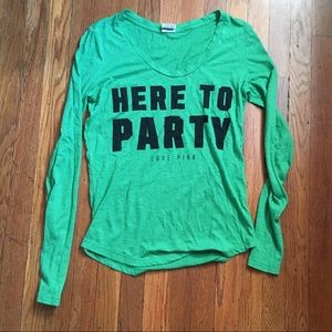 PINK green long sleeve